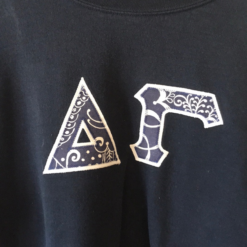 Navy blue delta gamma sweatshirt